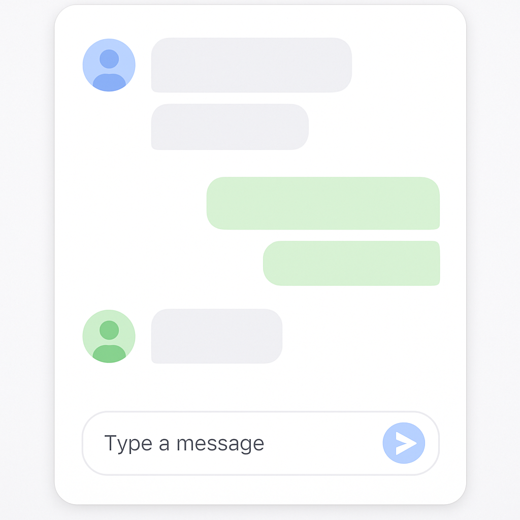 Chat messaging interface illustration