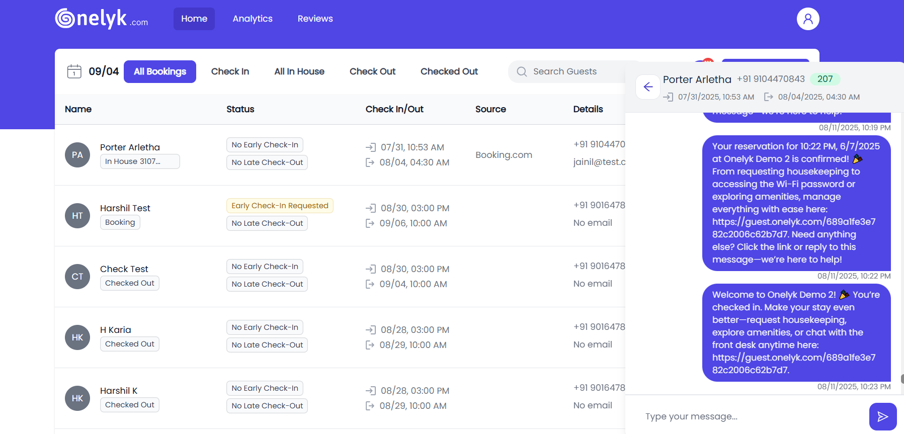 Automated Pre-Arrival Messaging